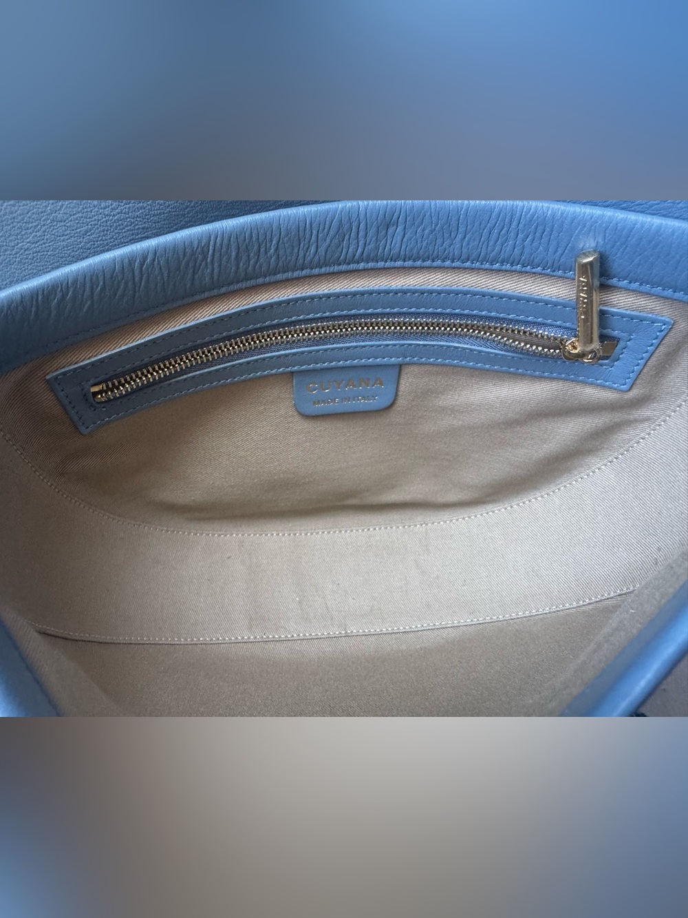 CUYANA Half Moon Shoulder Crossbody Bag in Dusk Blue - Picture 11 of 12